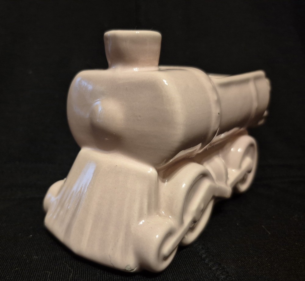 Haeger Soft Pink Ceramic Glazed Train Planter with tag