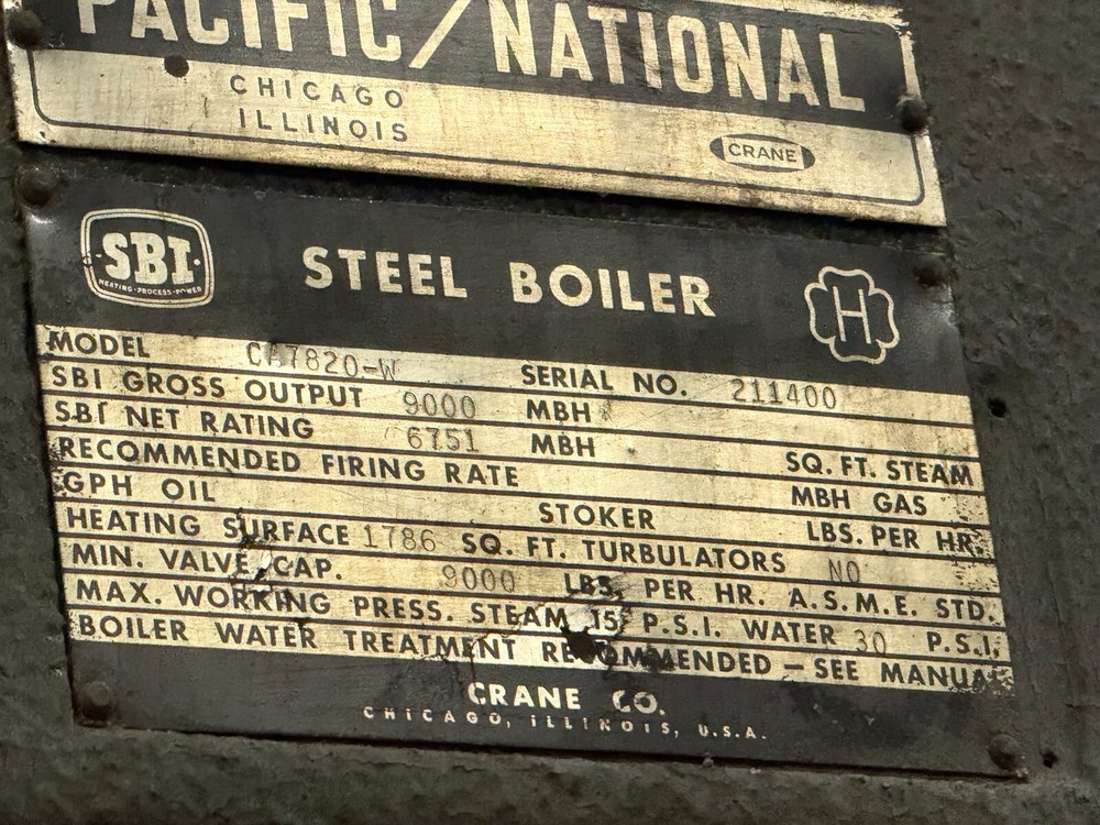Old Pacific/National Steel Boiler FOR PARTS OR SCRAP ONLY - YOU MUST REMOVE