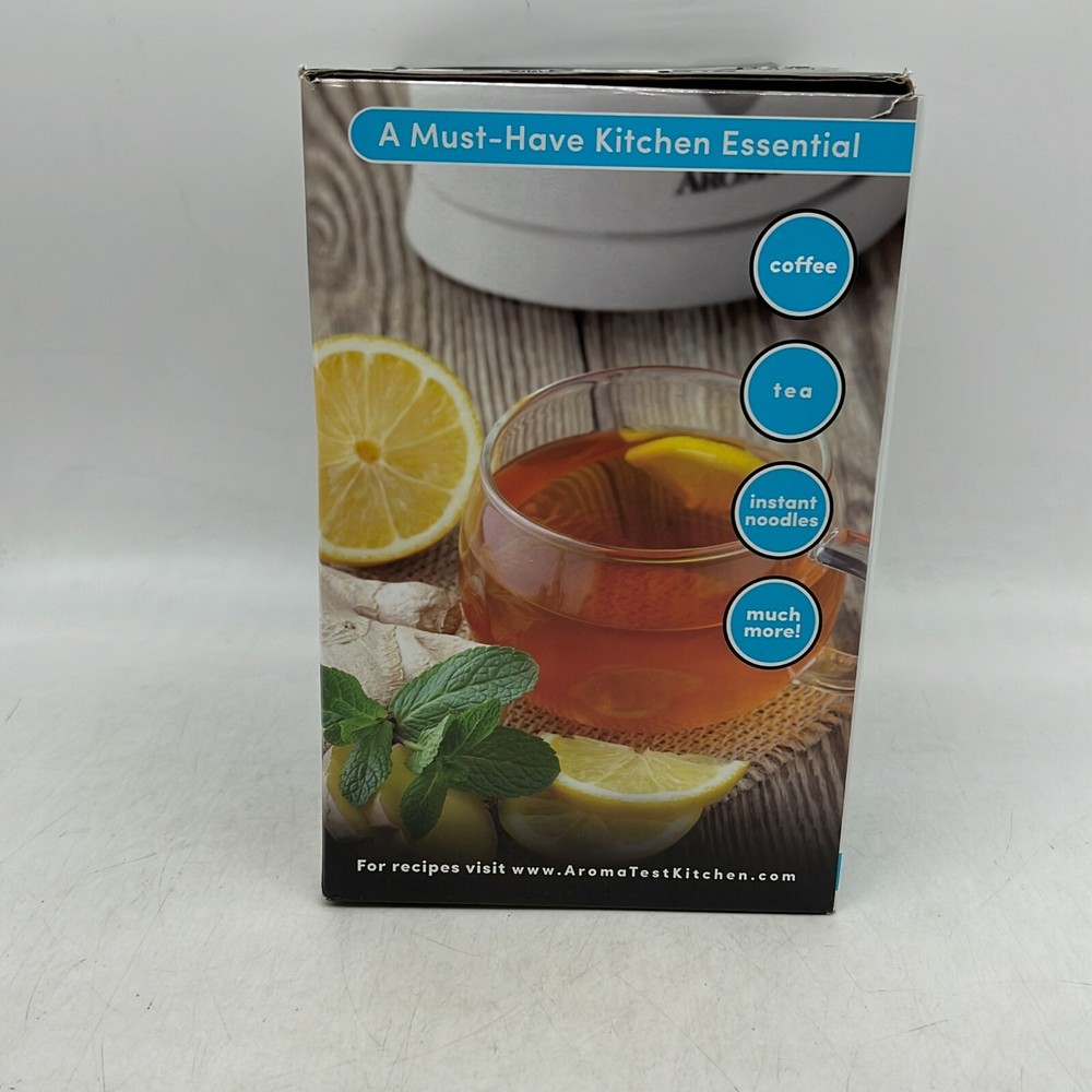 Aroma Housewares AWK-105 1.5 Litter Easy Grip Handle Gray Electric Kettle