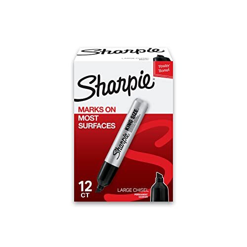 SHARPIE King Size Permanent Markers Large Chisel Tip Great For Poster Boards