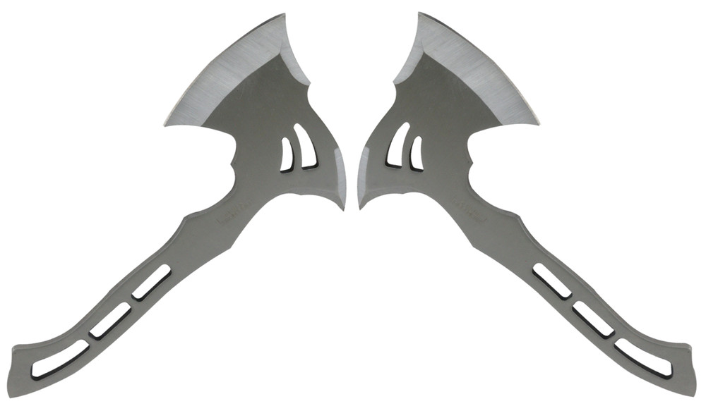 2PC DEFENDER SOLID STAINLESS Sharp Hunting Camping Hatchet AXE & Sheath Set