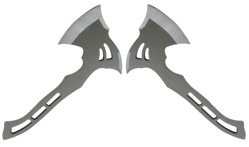 2PC DEFENDER SOLID STAINLESS Sharp Hunting Camping Hatchet AXE & Sheath Set