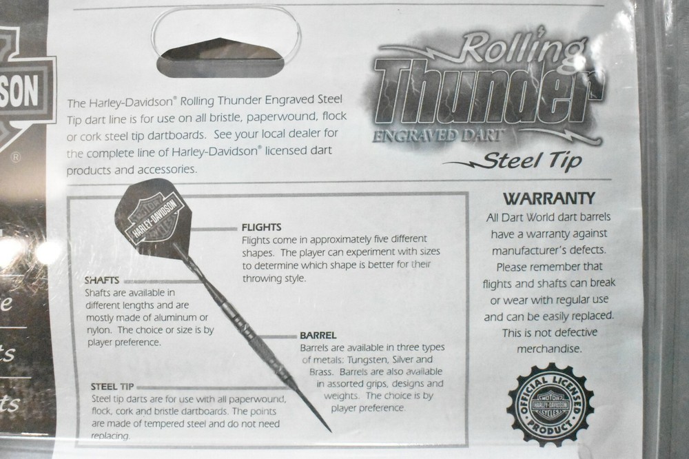 Harley Davidson Steel Tip Darts Rolling Thunder