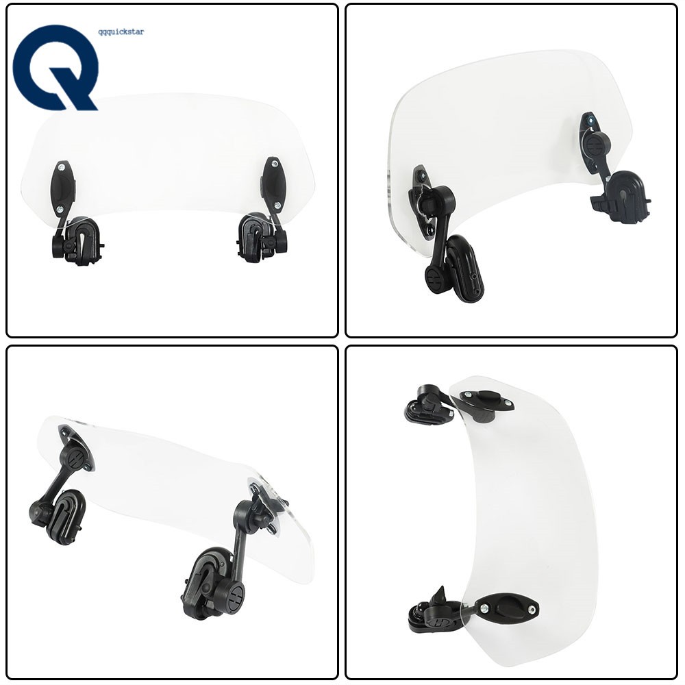 Universal Motorcycle Windshield Extension Adjustable Clip-on Windscreen Extender