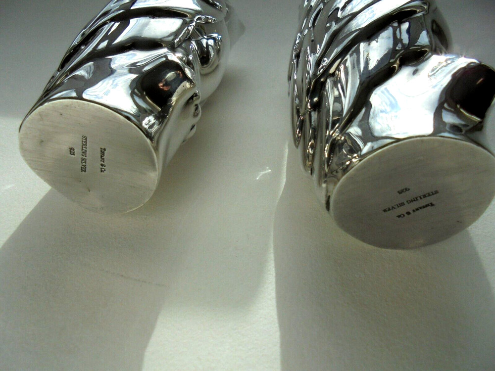 Rare Tiffany & Co Silver Owl Candlesticks