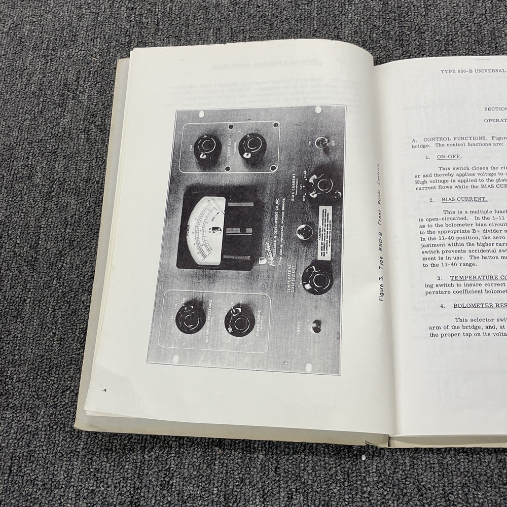 Polytechnic Research PRD Type 650-B Universal Power Bridge Instructions 1956