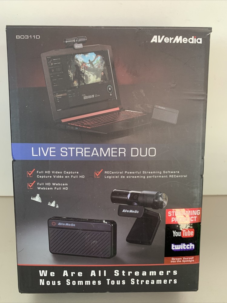 AVerMedia BO311D Live Streamer DUO Webcam Bundle