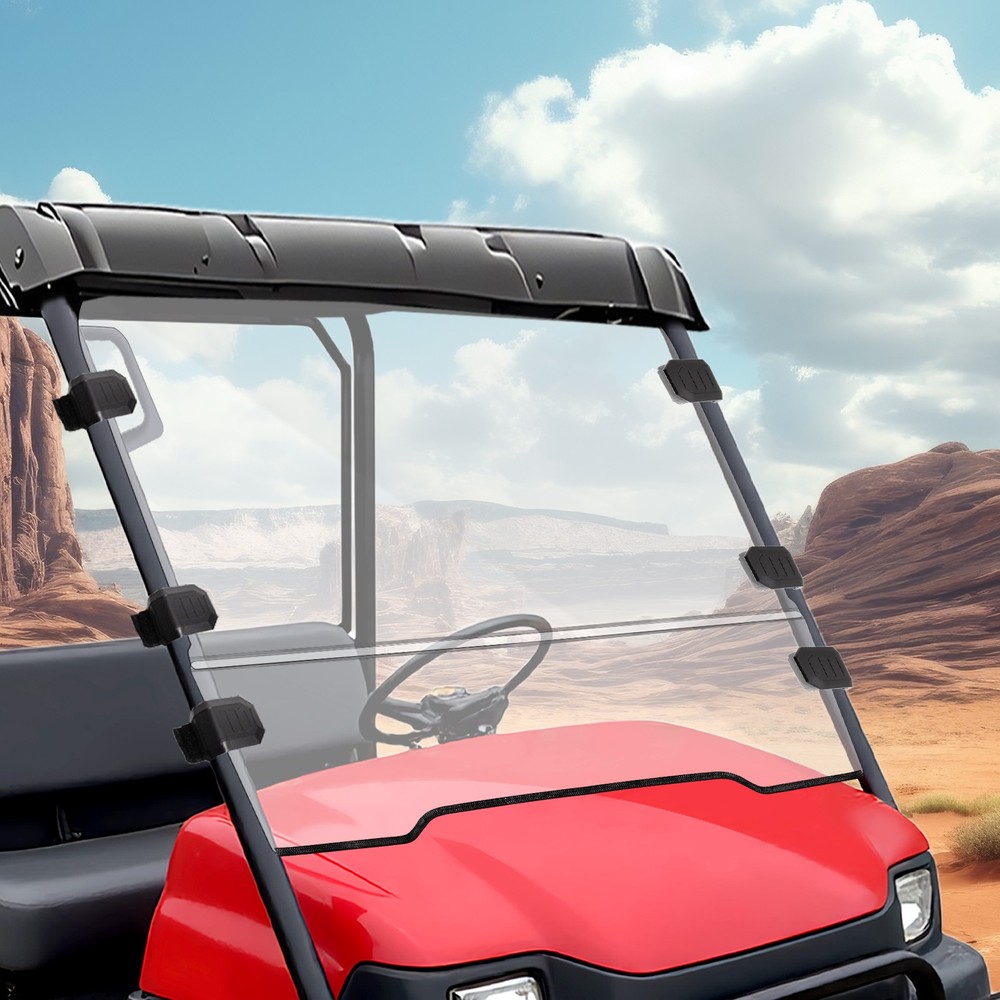 FOR KAWASAKI MULE 3000 MULE 3010 FOLDING WINDSHIELD PC CLEAR FRONT WINDSCREEN