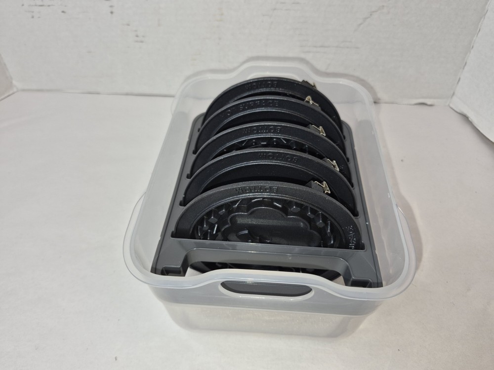 5 Dash Mini Removable Waffle Plates  4'' Non-Stick W/ Case