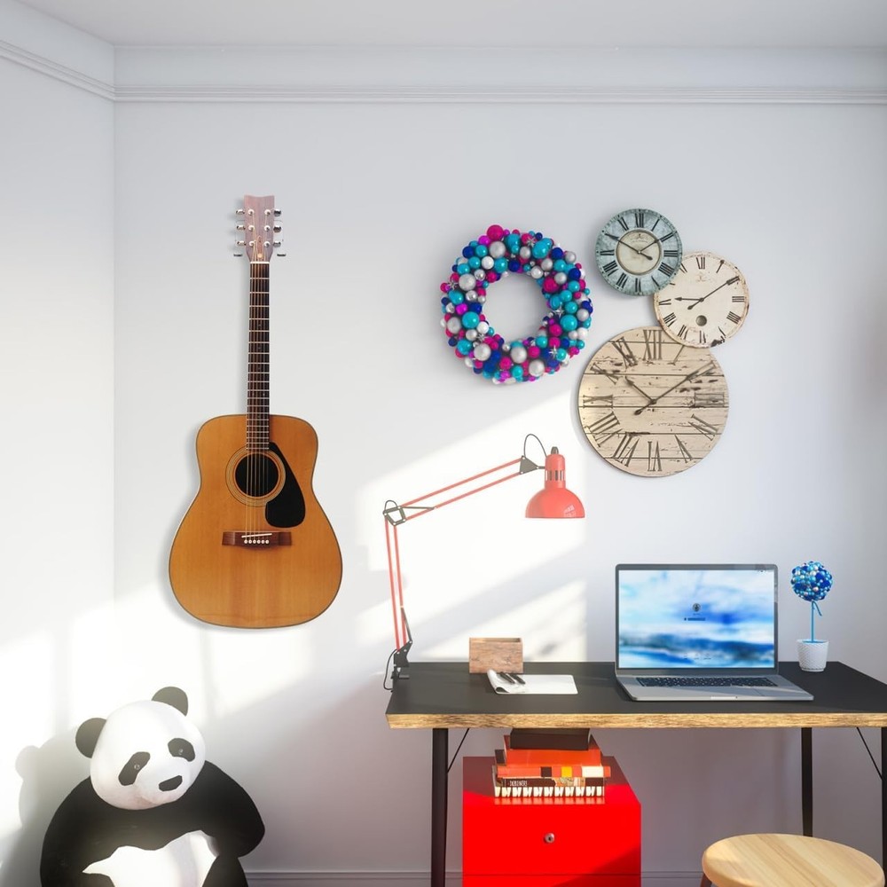 Space-Saving Transparent Guitar Wall Mount with Secure Hold for Home or Studio