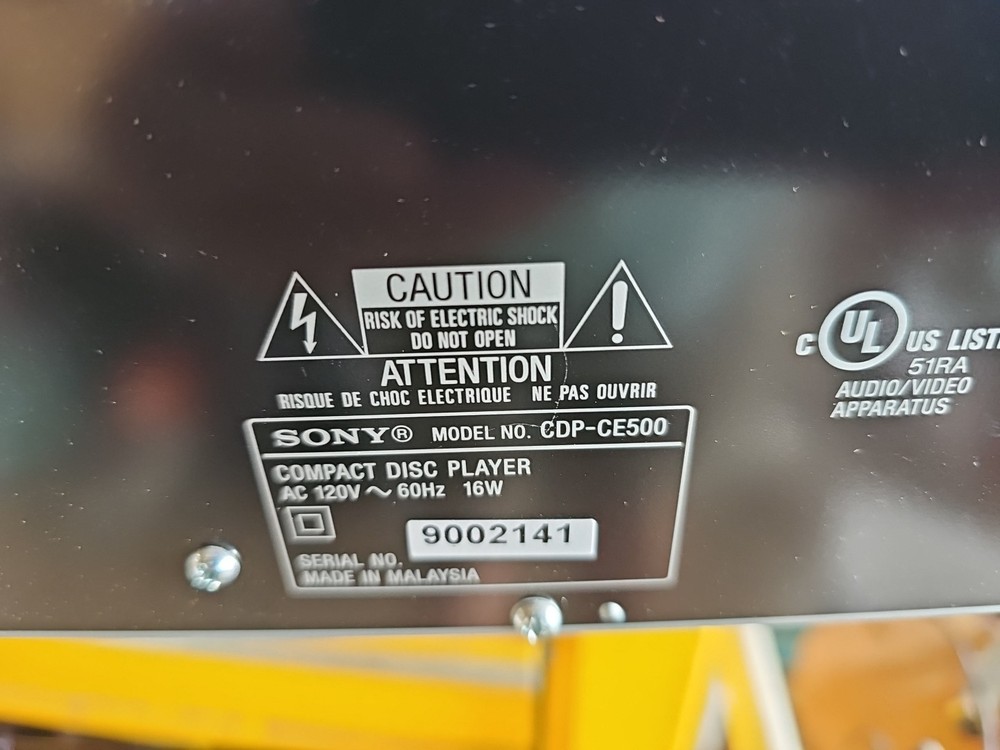 Sony CDP-CE500 Compact Disc Player 5-Disc CD Changer w/ USB