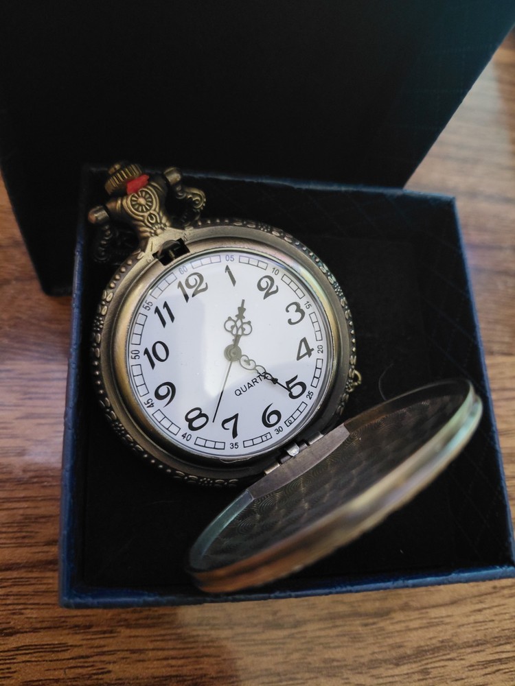 DAD Cut out bronze Pocket Watch