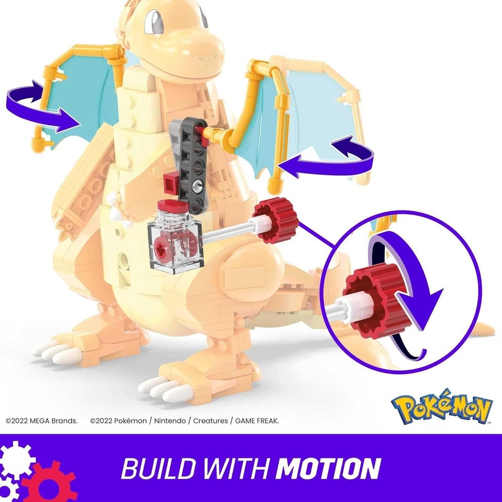 Educational Mega Pokémon Building Set Dragonite with Movement Feature