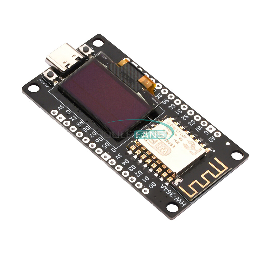 NodeMCU ESP8266 Development Board w/0.96"OLED Display CH340 Driver Module-