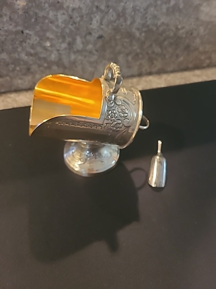 Silver-Plated Rainard Sugar Scuttle w/ Matching Scoop