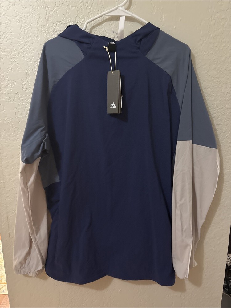 Blue Adidas Windbreaker Pullover Jacket Men’s Large