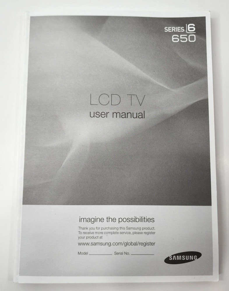 Samsung LCD TV Users Manual - Series 6 - 650