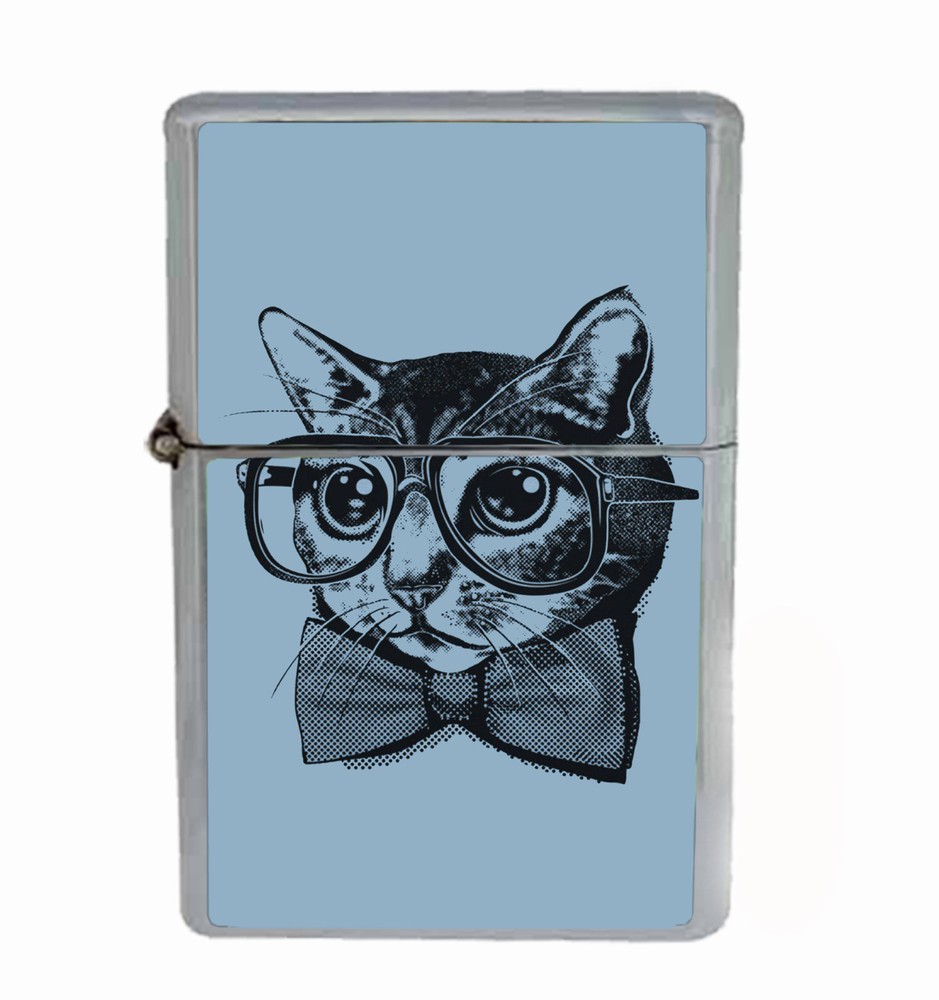 Nerd Cat Rs1 Flip Top Oil Lighter Wind Resistant