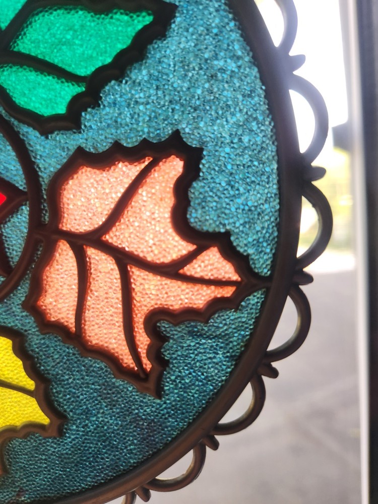 Vintage Maple Leaf Pattern Sun Catcher by Floralier Co. • 6⅞"