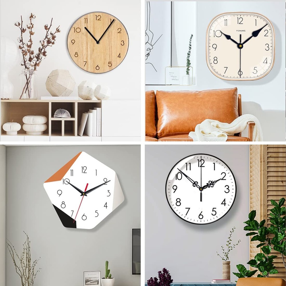 EMOON 3 Pack Silent Clock Mechanism Replacement Kit, Size1-3pack, Black