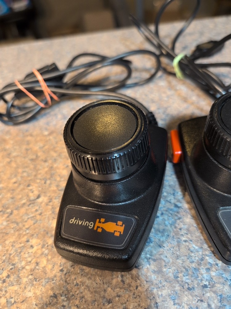 Atari 2600 Original Driving Controllers Clean Tested OEM