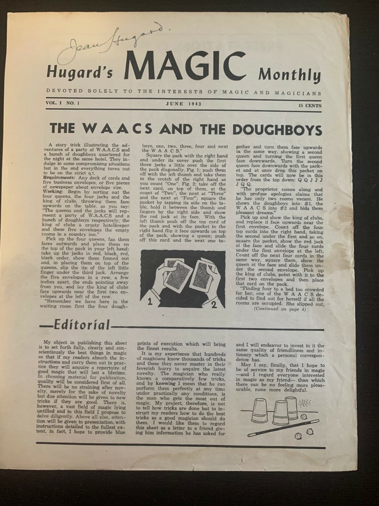 HUGARD'S MAGIC MONTHLY - ORIGINAL Individual, single Issues