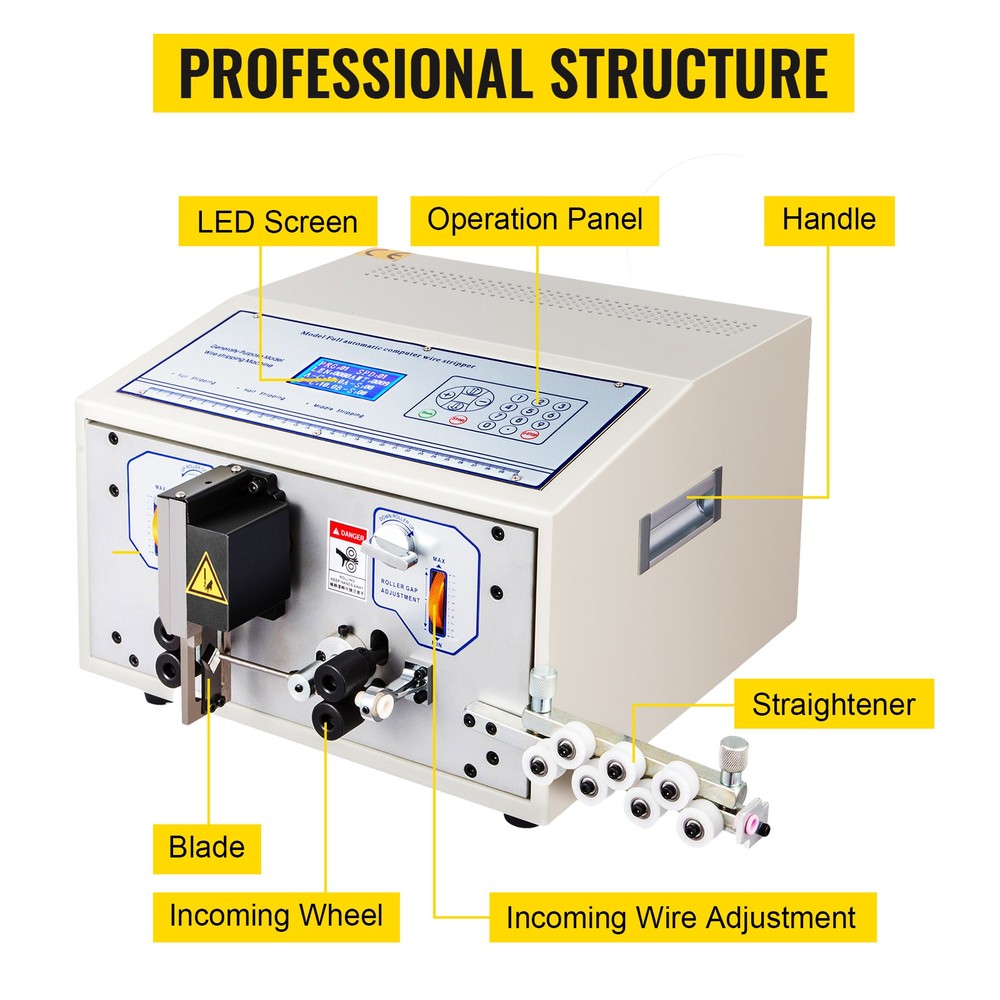 Automatic Computer Wire Stripping Machine Stripper 0.1-4.5mm² CE Cutting Peeling