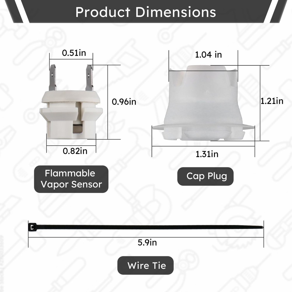 SP20172 Flammable Vapor FV Sensor Kit | AP13447-3 - 25VS | Water Heater Flammabl