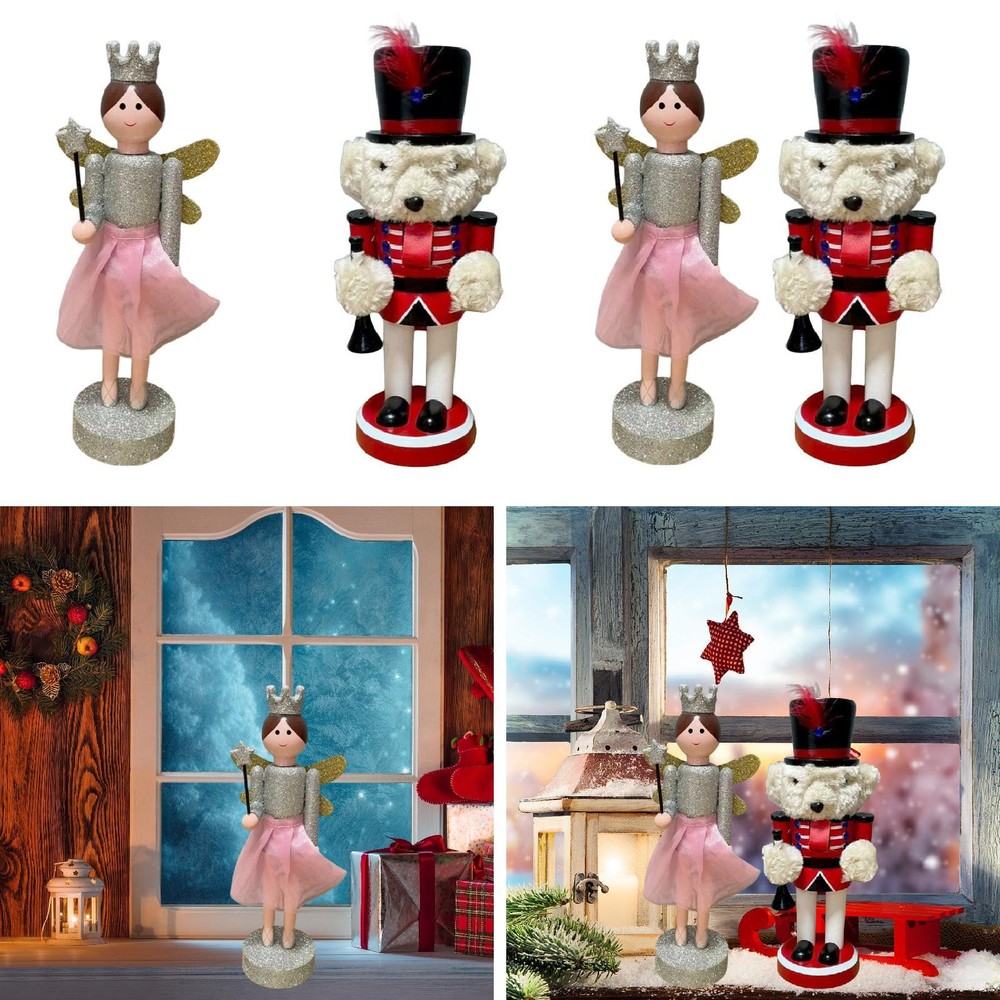 Nutcracker Figurine Nutcracker Doll Tabletop Decoration Craft Stable Base