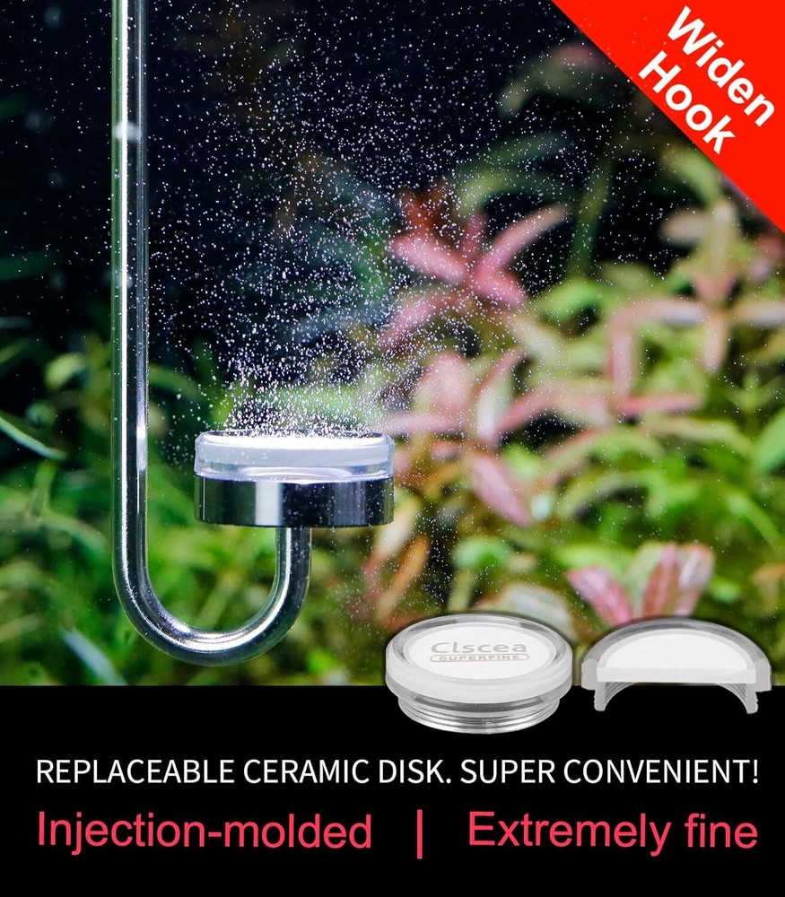 Aquarium Stainless Steel CO2 Diffuser Atomizer Widen Hook 40Cm