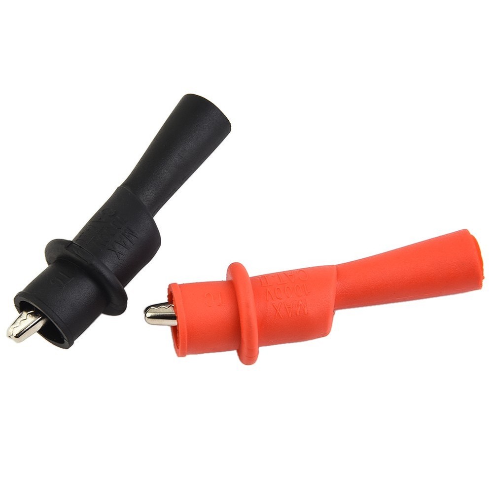 Accessories Clamp Measuring Tools 1Pair For Multi-Meter Tester Red+Black