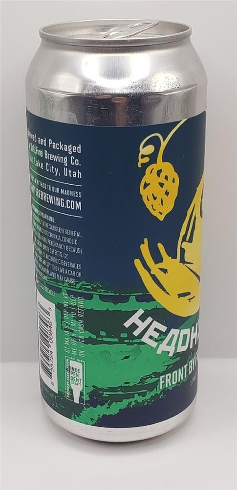 Craft Beer Can Saltfire Brewing Company Headhunter Front by Front Double IPA