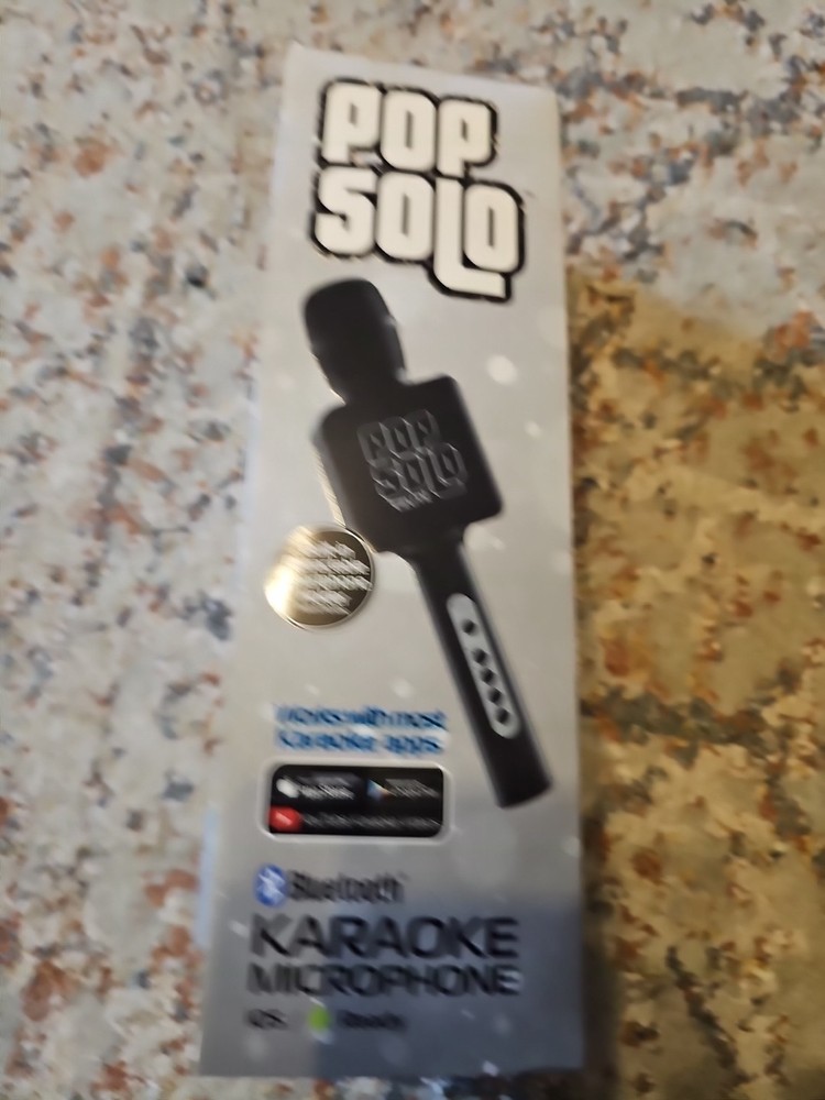 Pop Solo Bluetooth Karaoke Microphone Built In Phone Holder