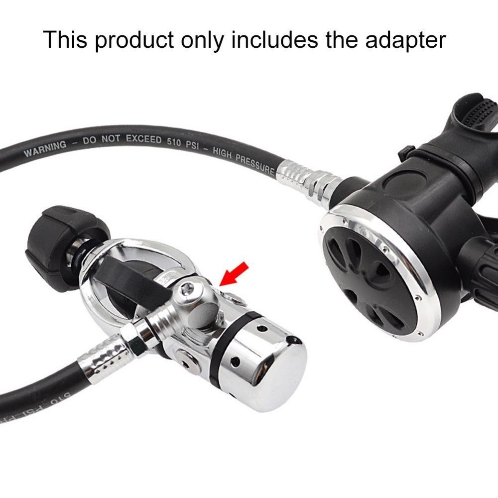 Low Pressure Diving Hose Adapter with Hex Wrench for Easy Brass Connector Setup