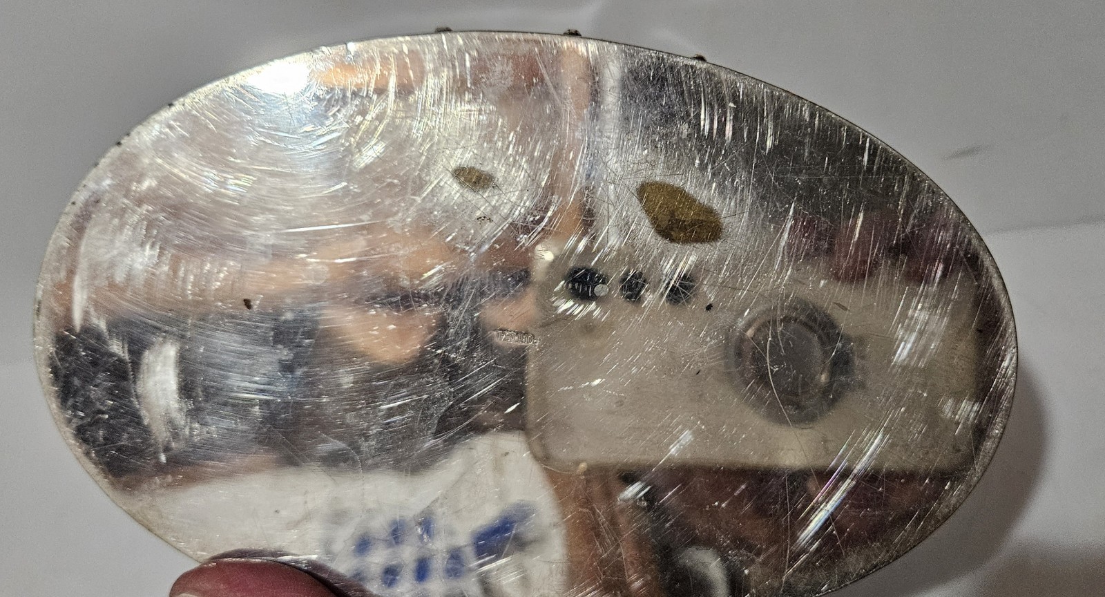 UNIQUE Silverplated SHAKER Style Oval Box w/ Fingers, 6-1/2" Vintage