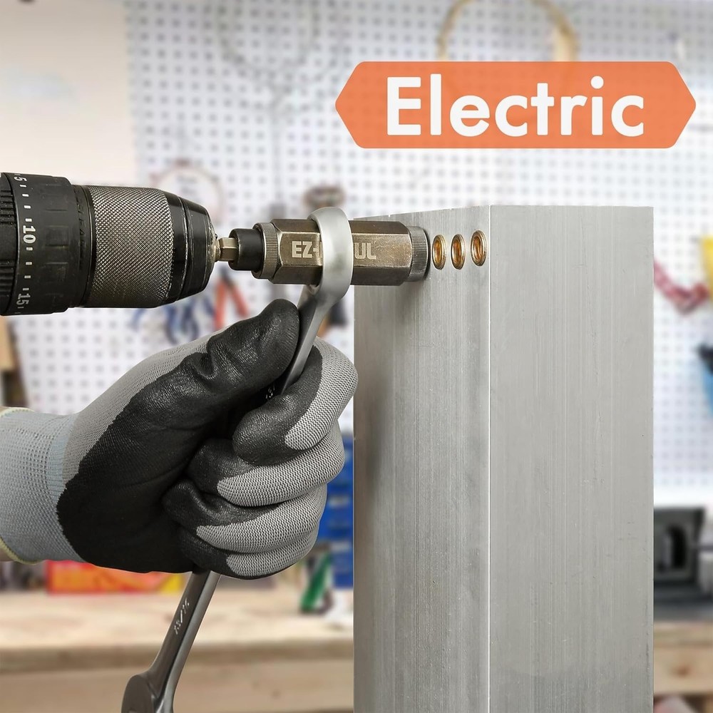 Rivet Nut Installation Tool Set Flat Head Rivnut Threaded Insert Nut Kit SAE