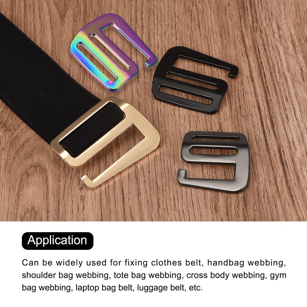 1.26" Webbing Release G Hook Buckle Adjuster for Backpack Strap, 2Pcs Multicolor