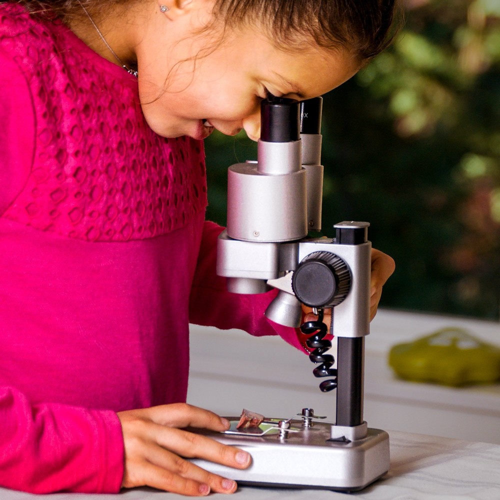 National Geographic Dual LED Kids Microscope - 50+ pc Science Kit with 10