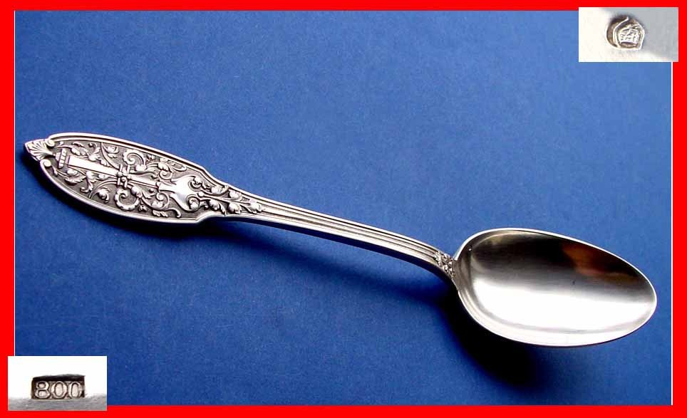 Large Solid Spoon, 800 Silver D415