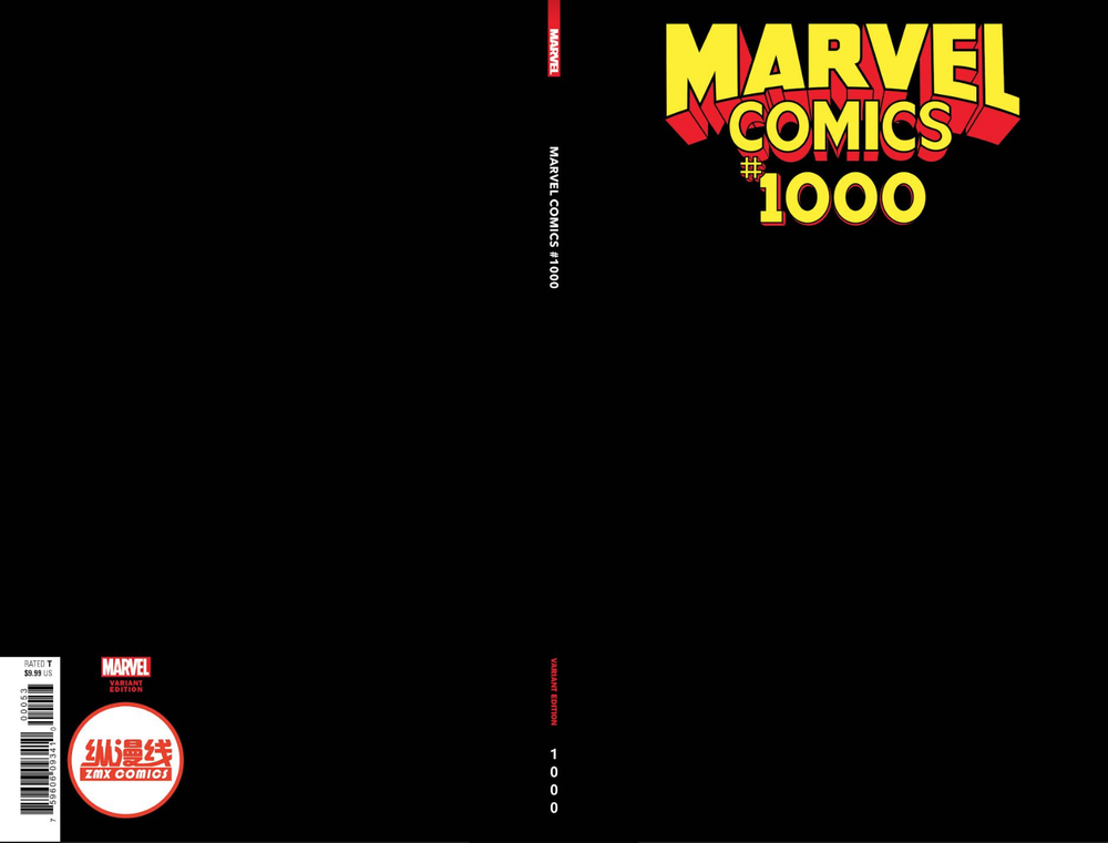 MARVEL COMICS #1000 SKETCH COVER BLACK BLANK VARIANT EXCLUSIVE