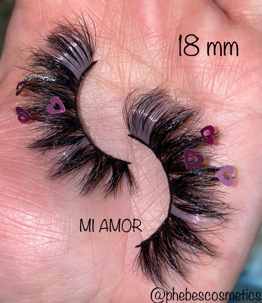 Glitter Mink Lashes, handmade 