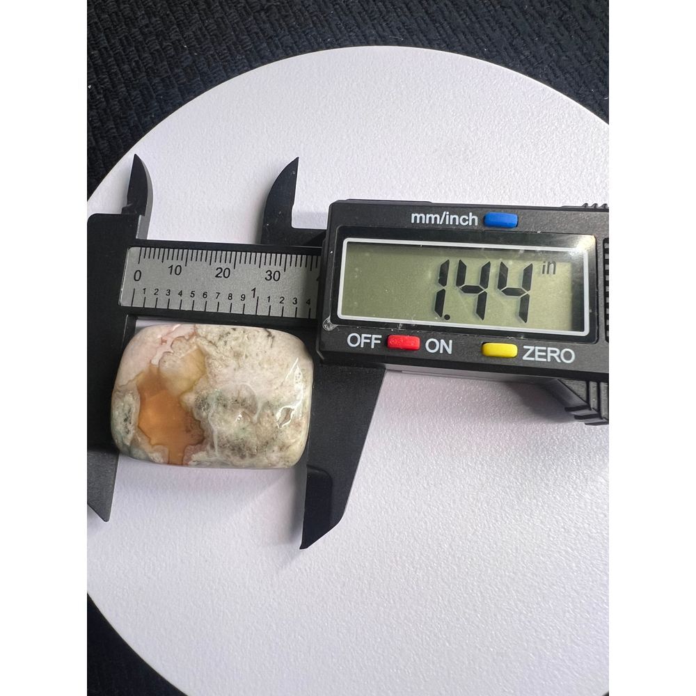 Green Flower Agate Crystal Palmstone
