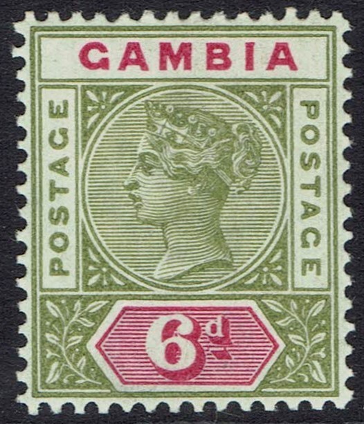 GAMBIA 1898 QV KEY TYPE 6D