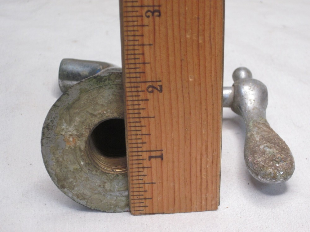 vintage faucet chrome marked handle " E " threaded hole