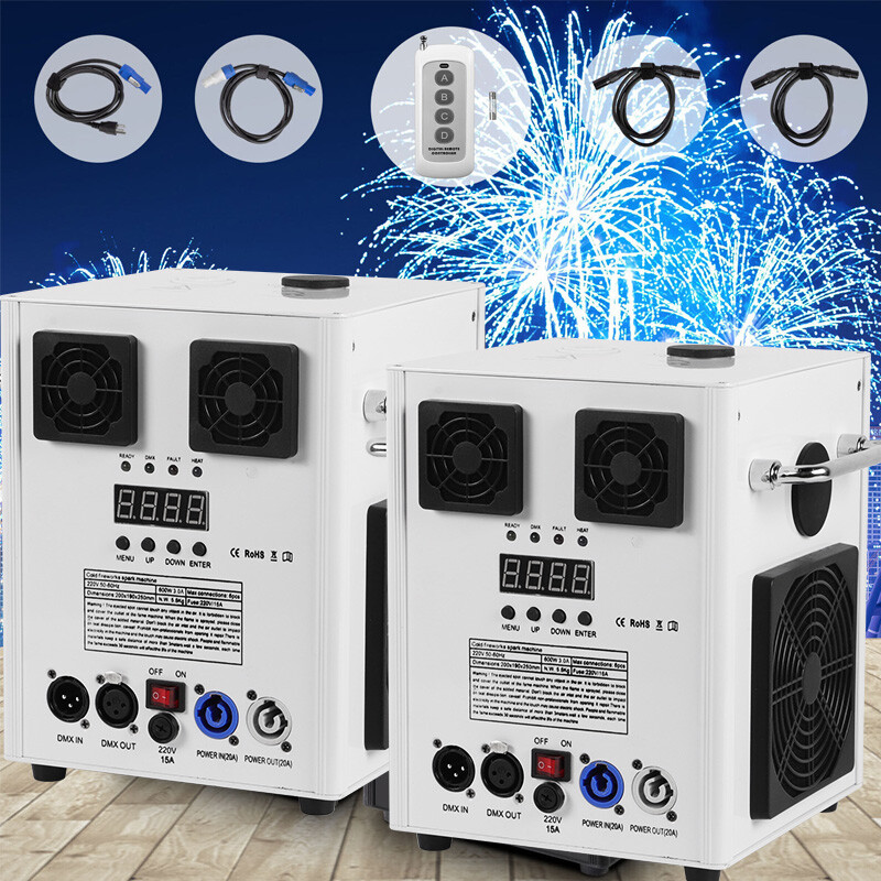 4PCS Cold Spark Machine 700W Stage Effect DMX Firework DJ Event Party Wedding