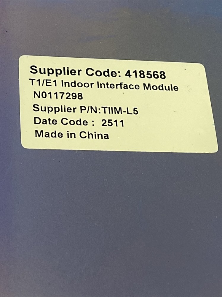 SUPPLIER CODE 418568 T1/E1 INTERFACE MODULE N0117298 TIIM-L5