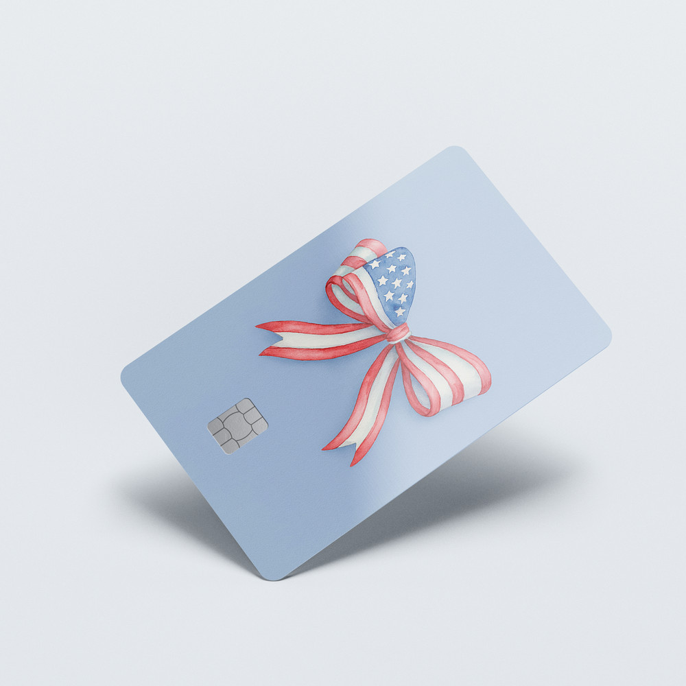 Stars & Stripes Bow Card Skin