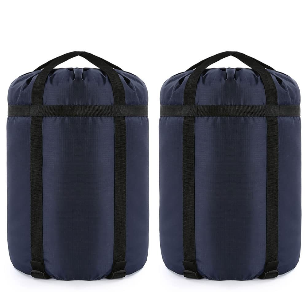 2x 24L Sleeping Bag Stuff Sack Black Compression Sack for Backpacking & Camping