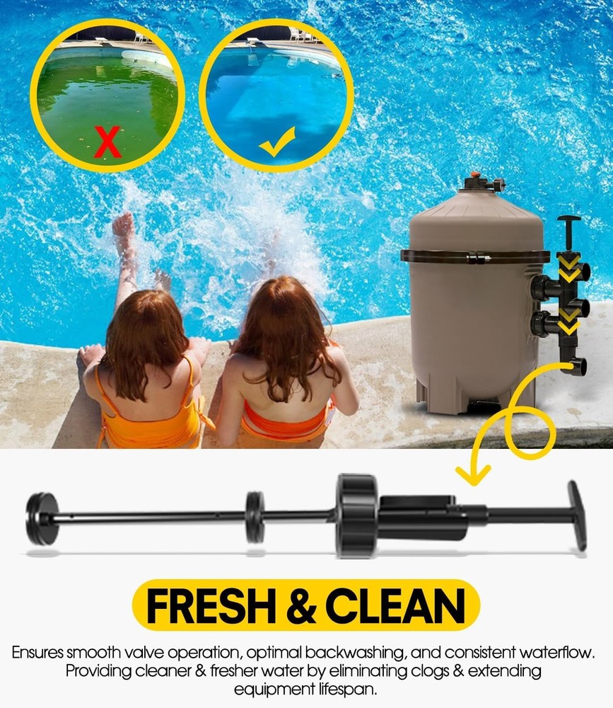 for Pentair 263055 Push Pull Valve Piston Shaft Assembly With Handle Replacement