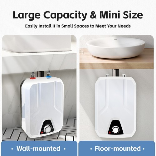 6L Instant Electric Hot Water Heater Shower Compact Mini-Tank Storage RV 110V US